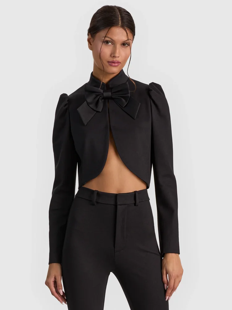 ILARIA CROPPED JACKET - BLACK