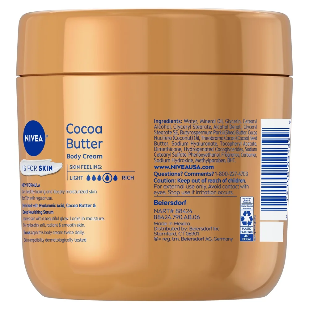 Cocoa Butter Body Cream for Dry Skin