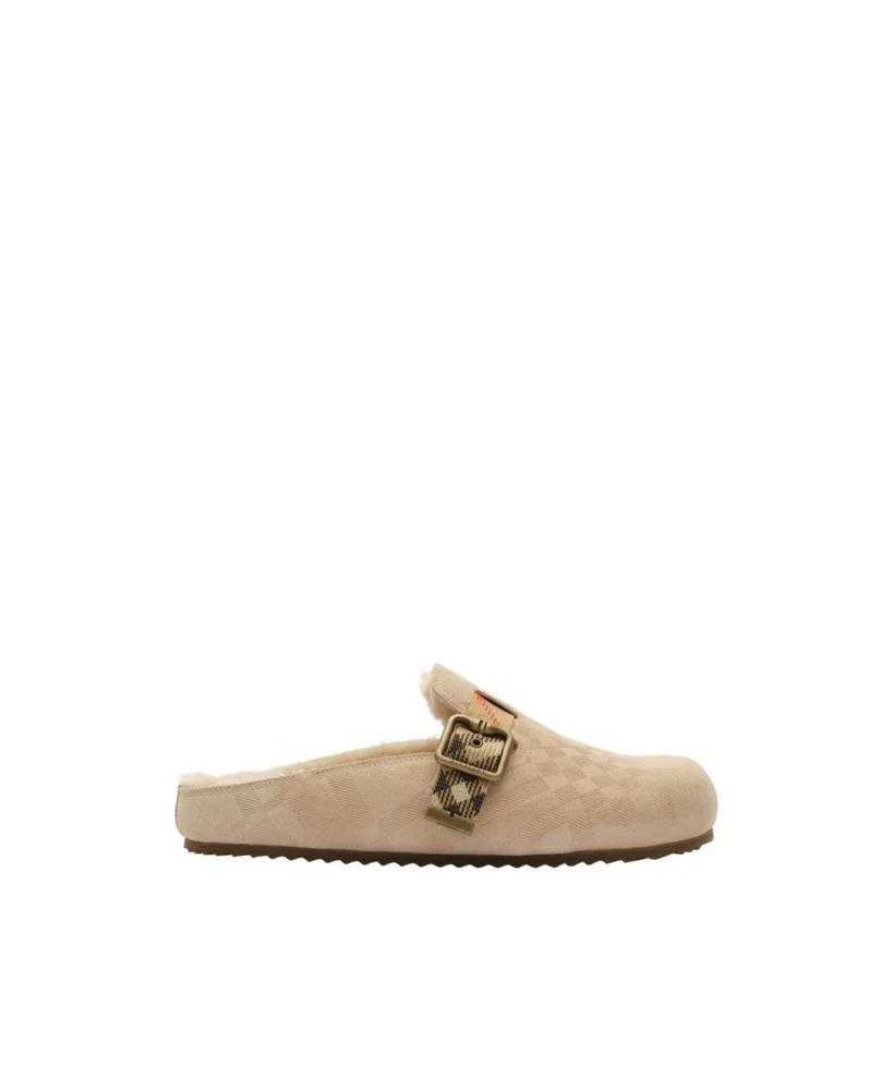 Check Shearling Urchin Clogs