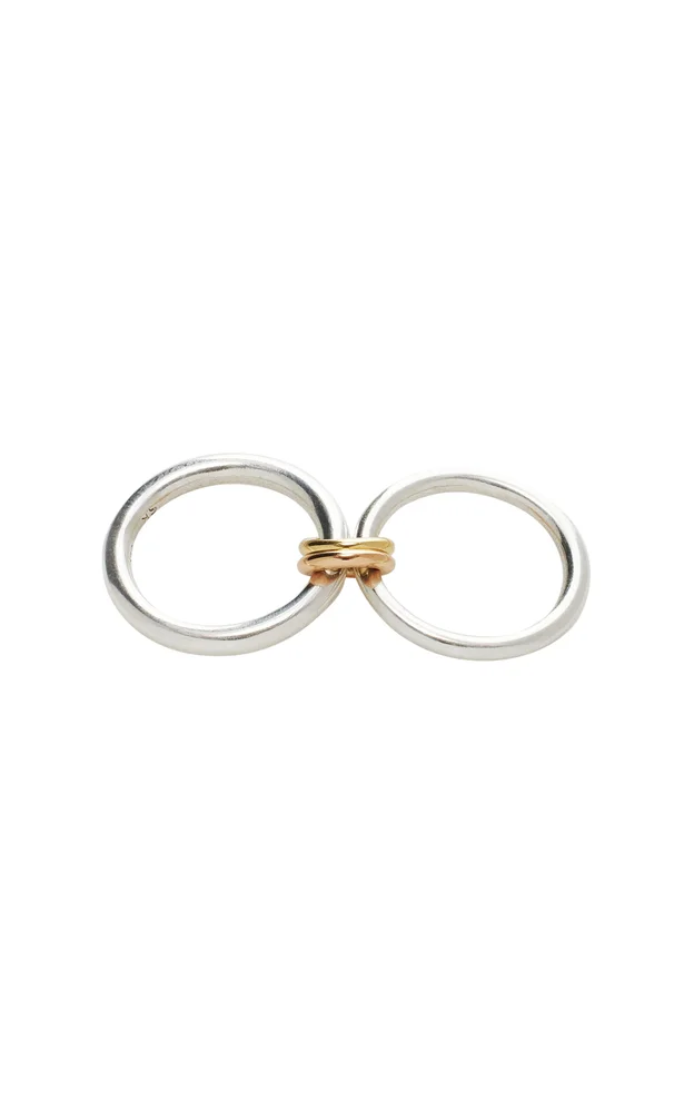 Calliope Sterling Silver, 18K Yellow and Rose Gold Ring