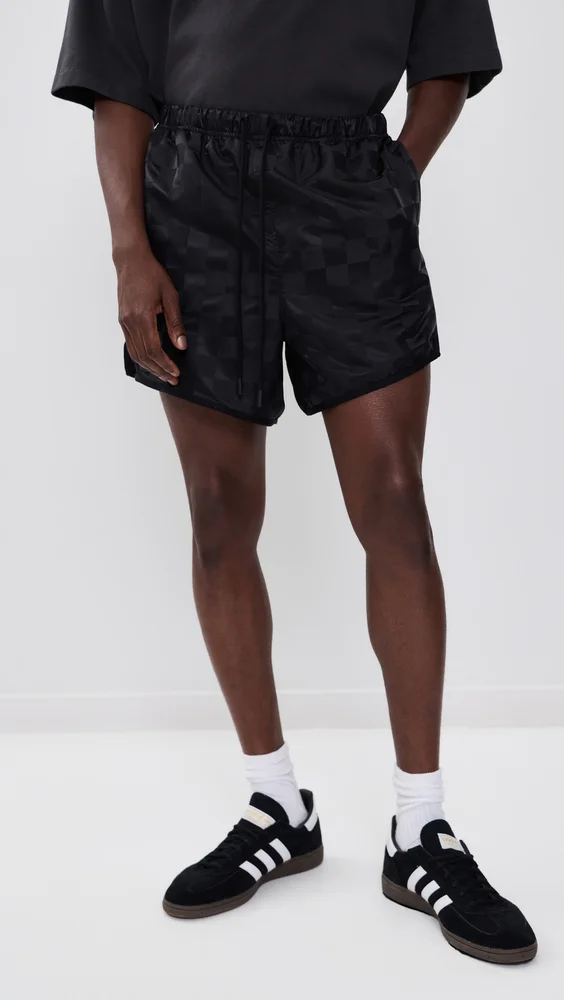 Checkered Gym Shorts 5"