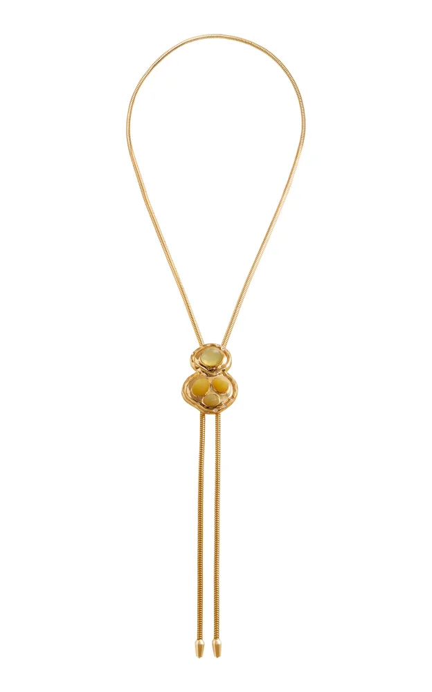 The Blythe In Gold With Prehnite And Yellow Opal