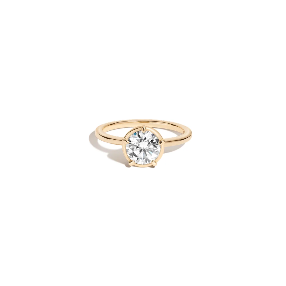 1ct Round Lab Grown Diamond Georgian Ring