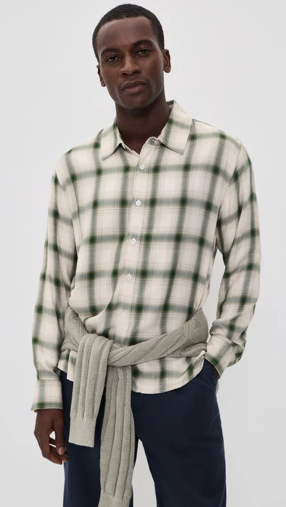 Shadow Check Button Down Shirt