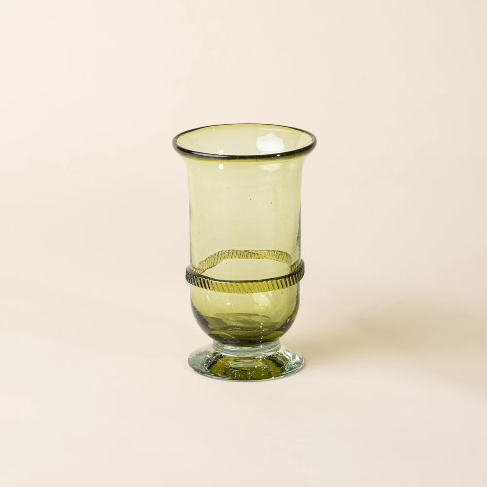 Banded Glass Tall Vase