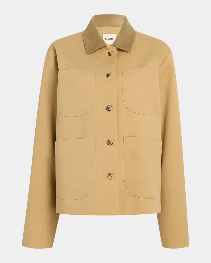 Wyatt Suede-Collar Barn Jacket