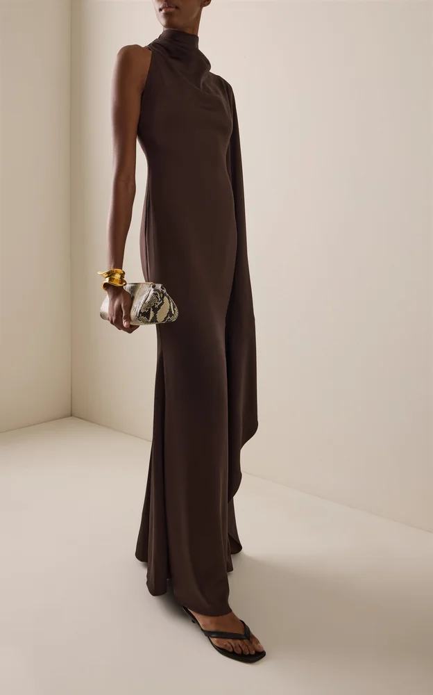 Odaluna Crepe de Chine Maxi Dress