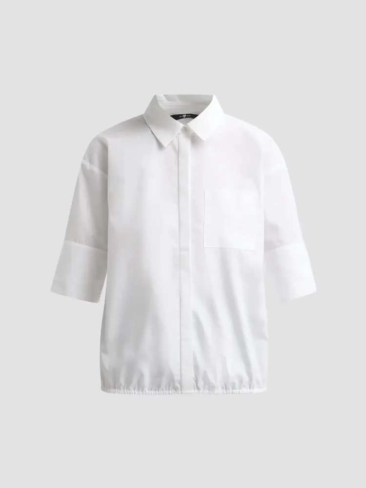 Pocket Poplin Cotton Shirt