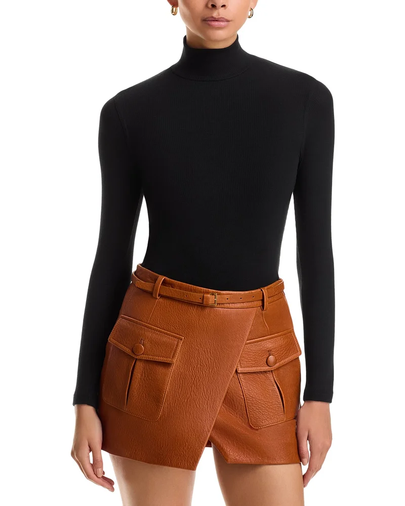 Rib Knit Turtleneck Top