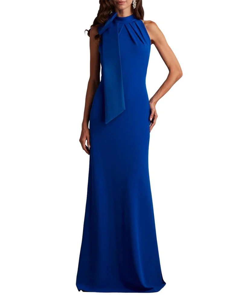 Women's Sims Taffeta Shoulder Bow Halter Gown