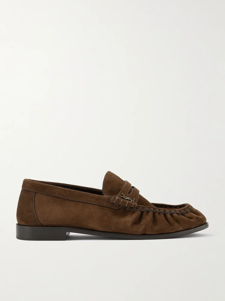 Le Loafer Cassandre-embellished suede loafers