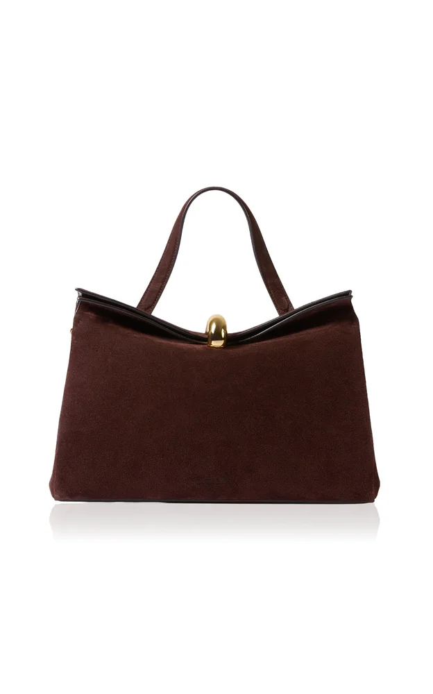 Valerie Top Handle Suede Bag