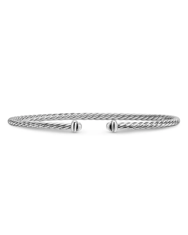 Micro Cable Flex Bracelet in Sterling Silver, 2.6mm
