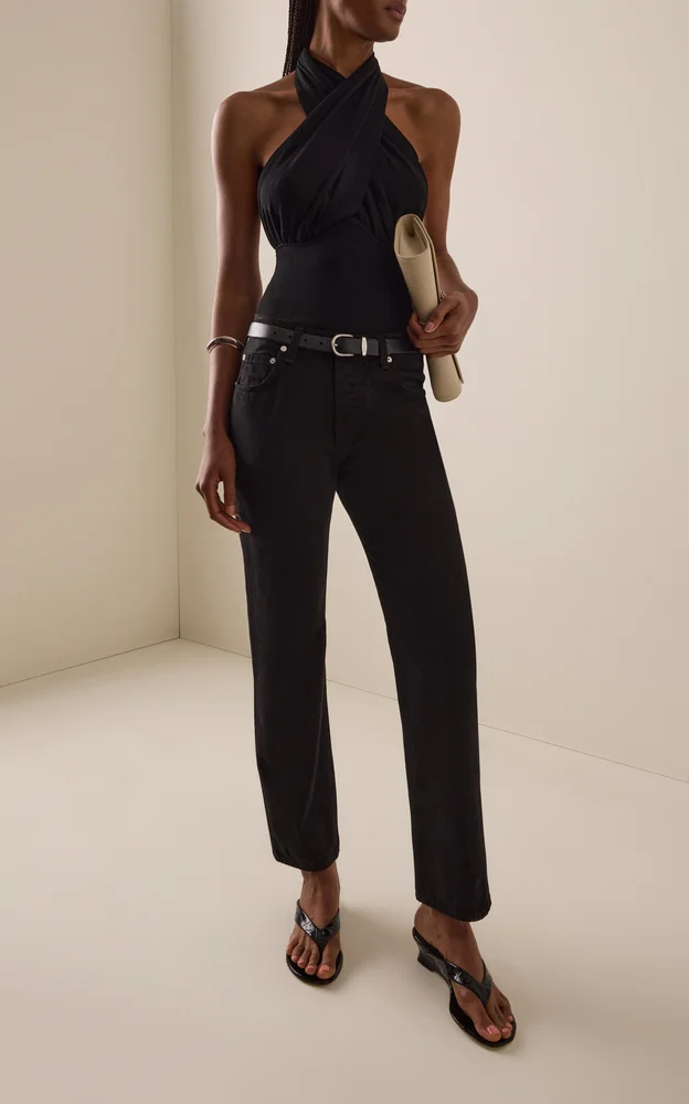 Savannah Rigid Mid-Rise Straight-Leg Jeans