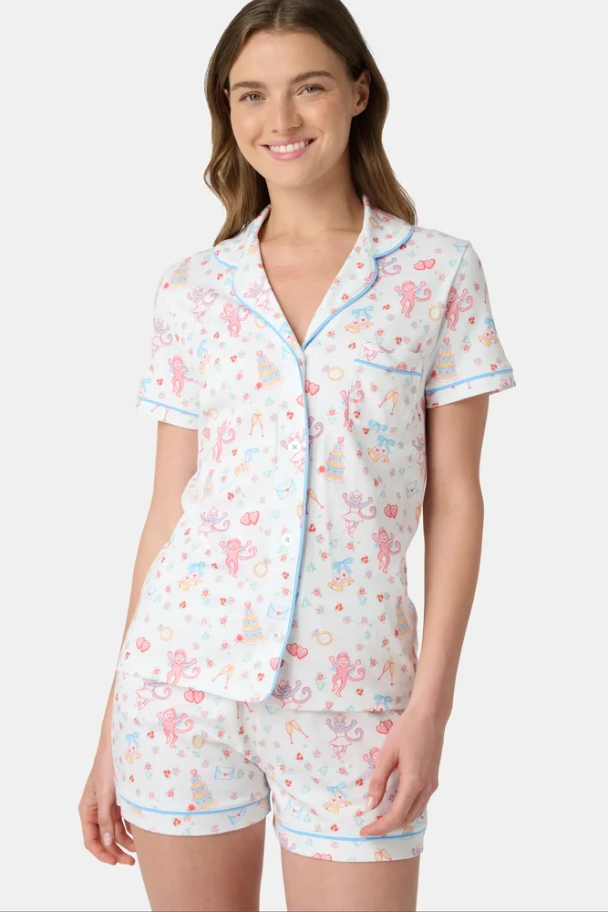 Monkey Said Yes Polo Pajamas