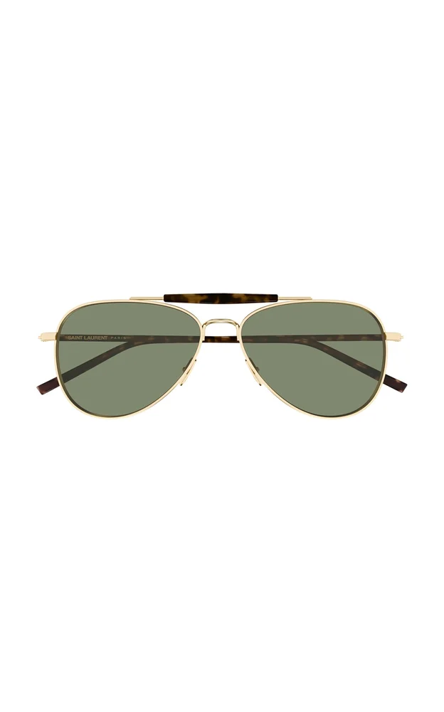 Aviator-Frame Metal Sunglasses