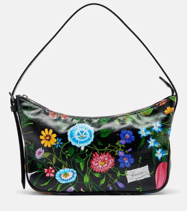Lady Lunetta Small floral canvas shoulder bag