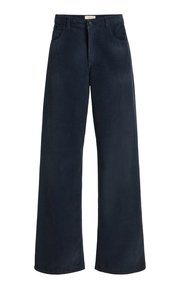 Eglitta Cotton Corduroy Wide-Leg Pants