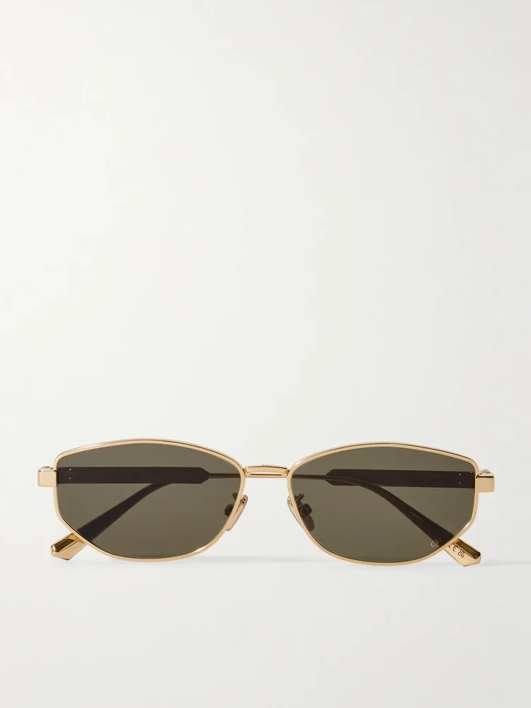 DiorCannage B1U oval-frame gold-tone sunglasses