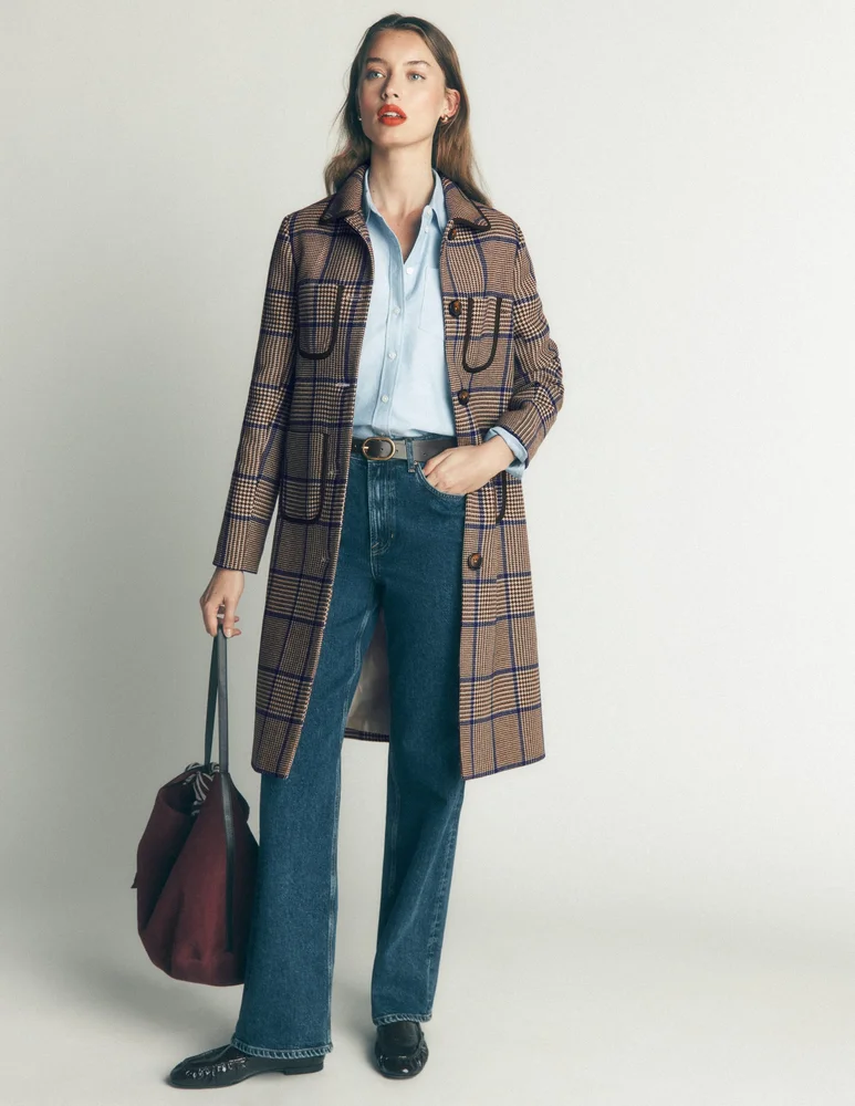 Boden Patch Pocket Wool Blend Coat
