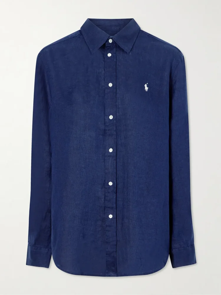 Embroidered linen shirt
