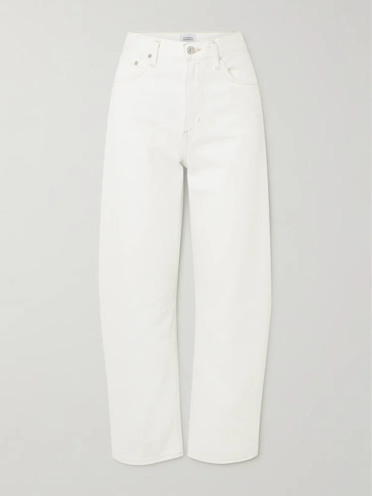Miro Relaxed high-rise barrel-leg jeans