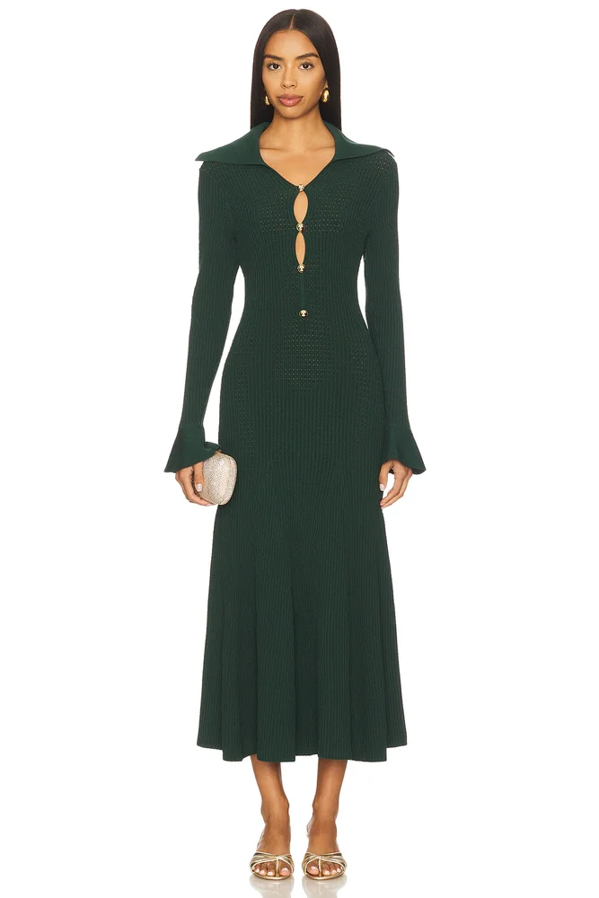Keyhole Knit Midi Dress