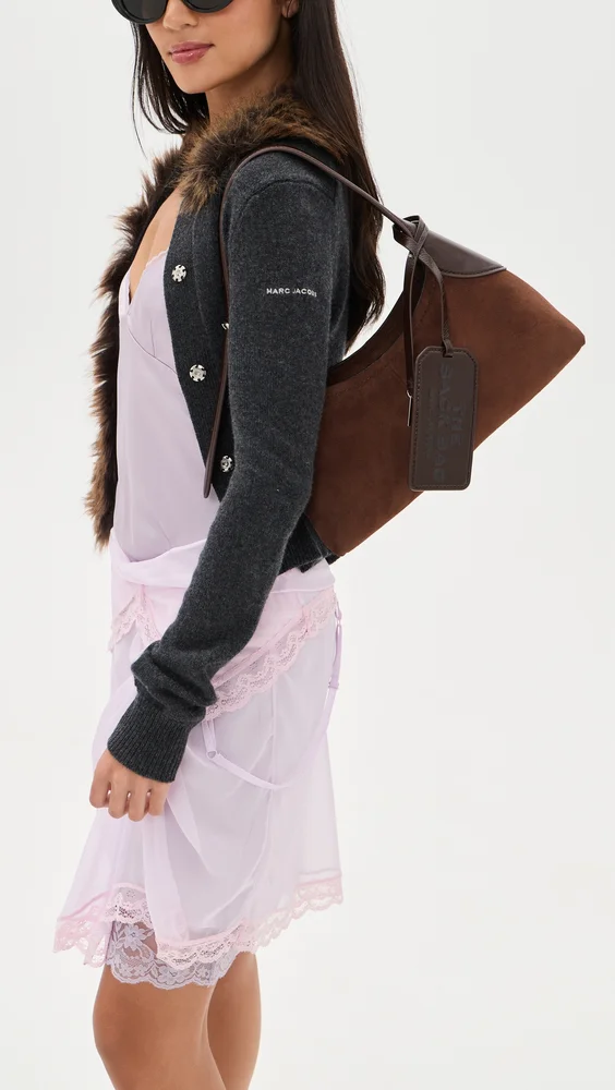 The Small Belted Suede Sack Shoulder Bag