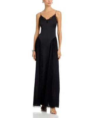 ROTATESatin Lace Maxi Dres