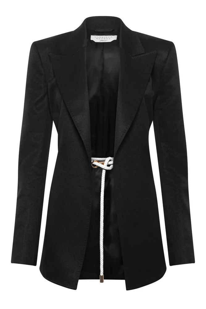 Epona belted linen blazer