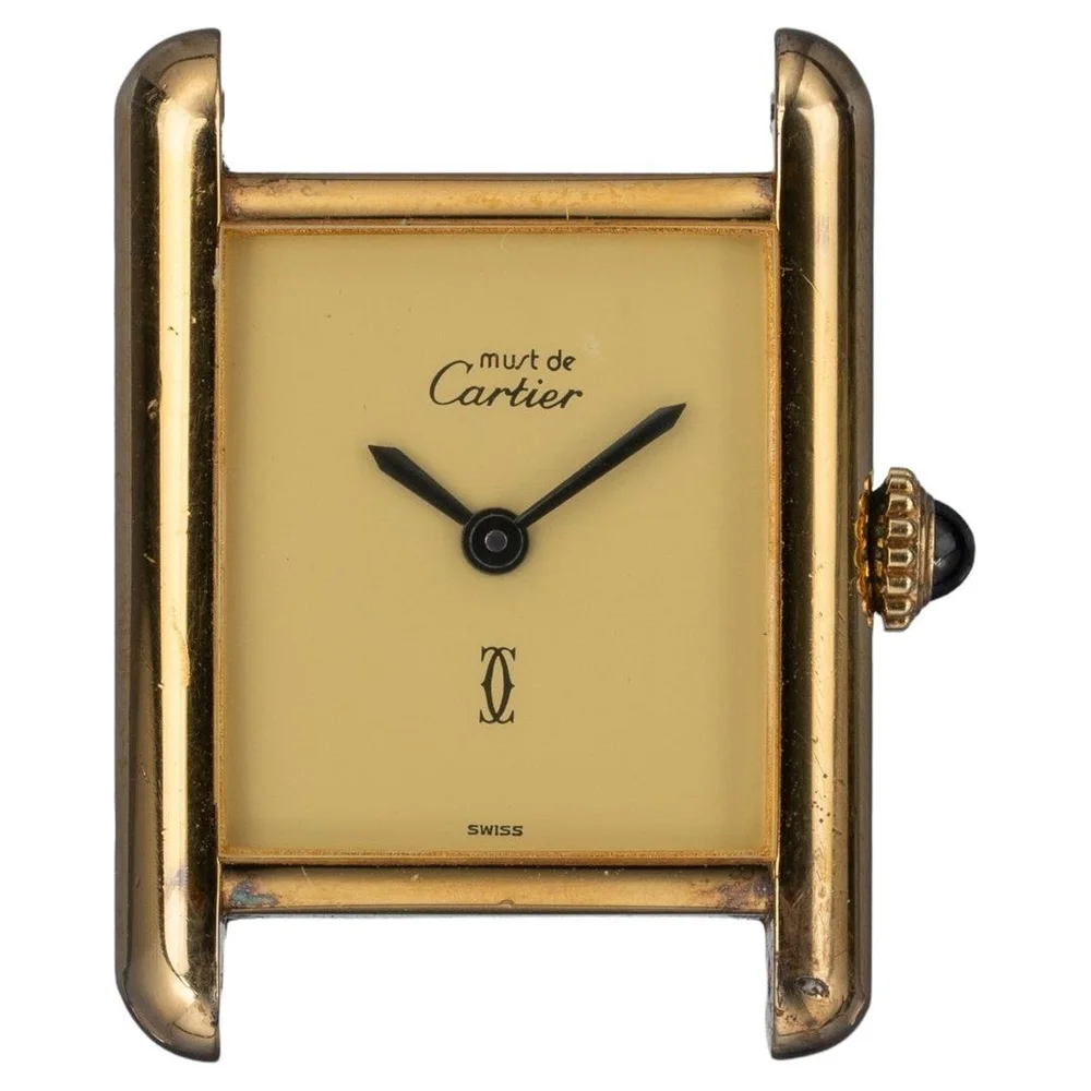 Pre-Owned Tank Must de SM Vermeil Lemon Dial 1980s