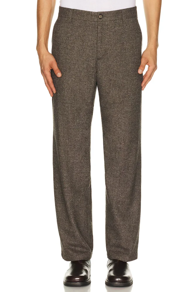 Wool Melange Slack Pants