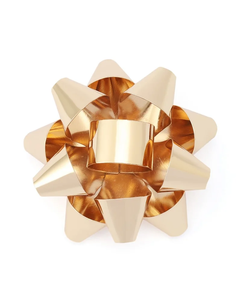 Crystal Gold-Tone Bow Brooch