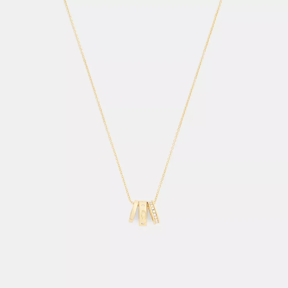 Repeated C Rondelle Necklace