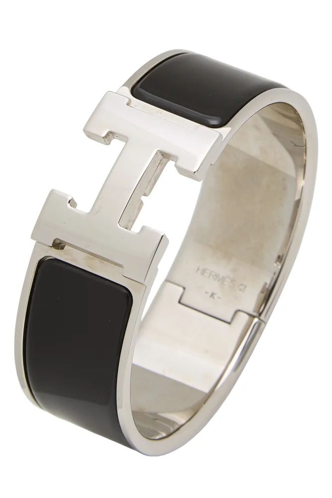 Pre-Owned Black Clic Clac H Wide PM Bracelet