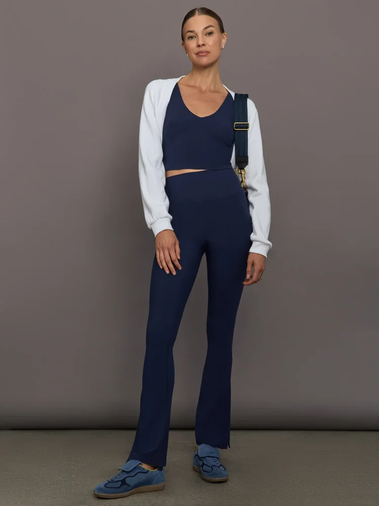 Split Bootcut Legging in Melt, Navy Blazer