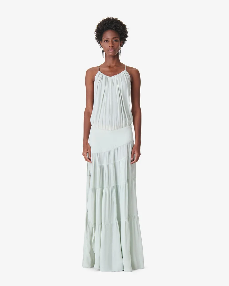 LONG RUFFLED DRESS