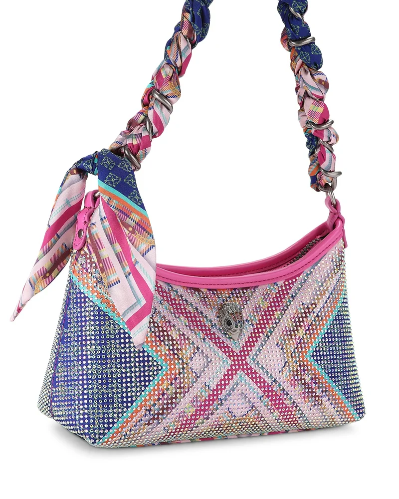 Kurt Small Crystal Studded Scarf Sling Shoulder Bag
