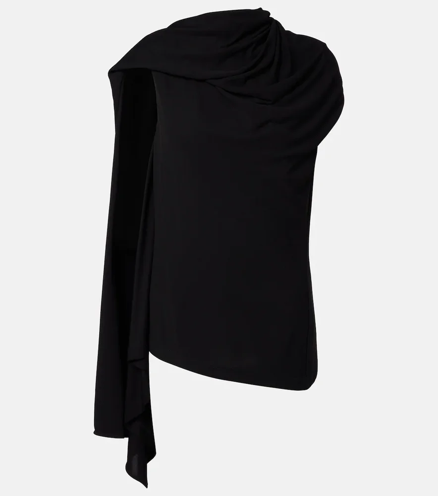 Isadra draped jersey top