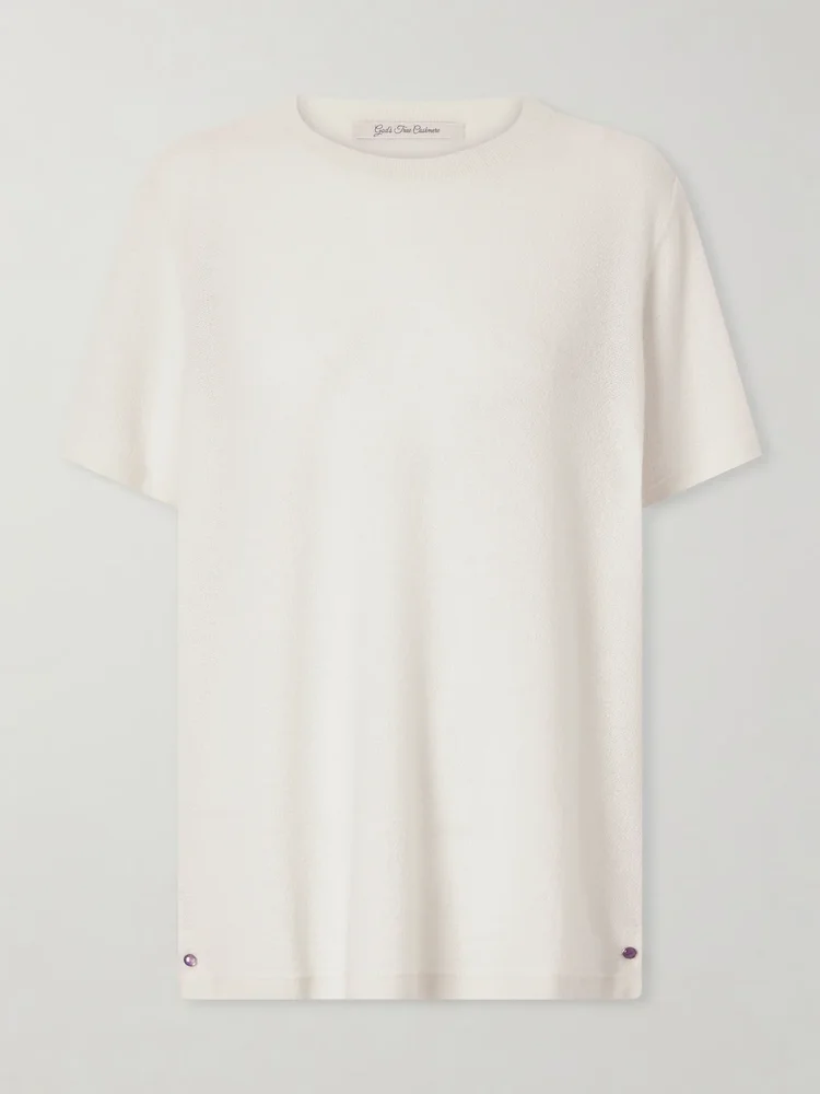 Signature knitted cashmere T-shirt