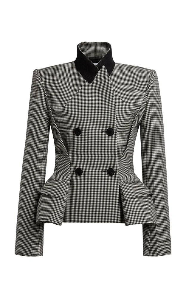 Tailored Wool-Blend Peplum Jacket