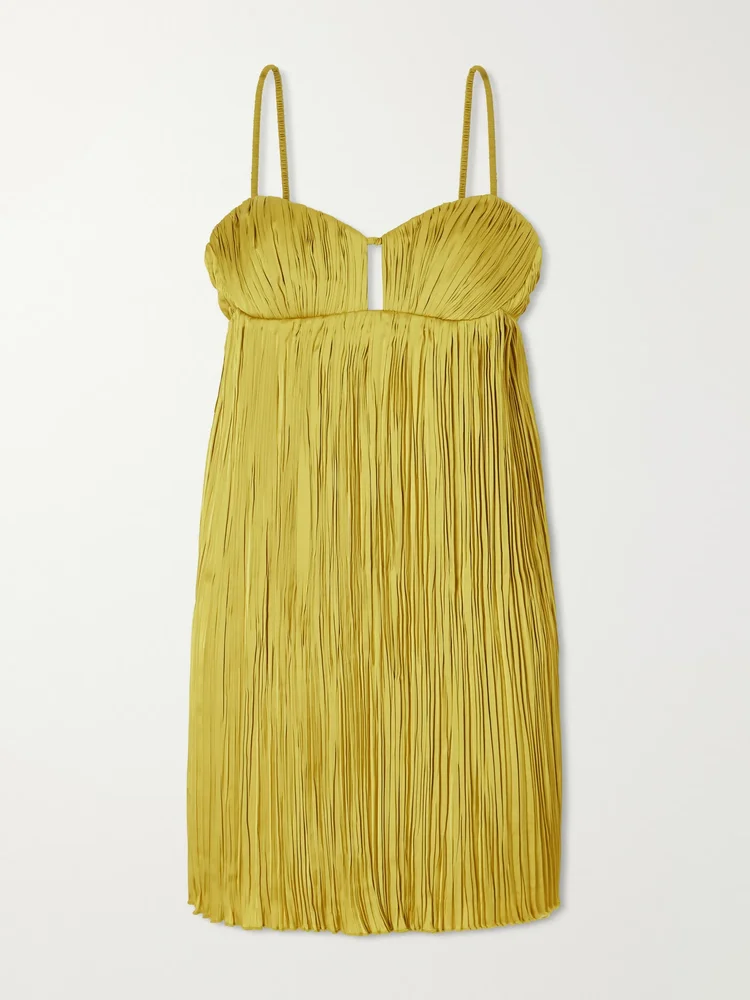Siren plissé mini dress
