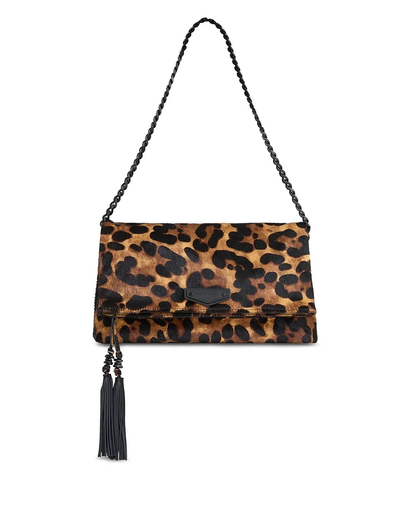 Tessa Medium Leopard Print Calf Hair Convertible Clutch