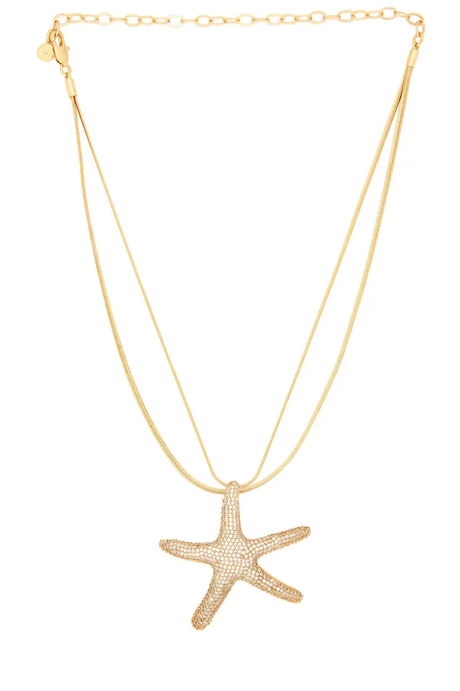 Pav? Starfish Necklace