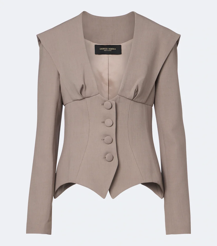 Single-breasted silk-blend jacket