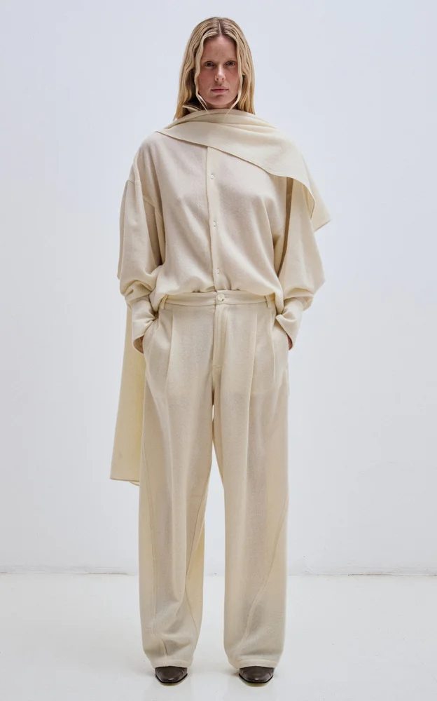 Phebe Cashmere-Wool Wide-Leg Pants