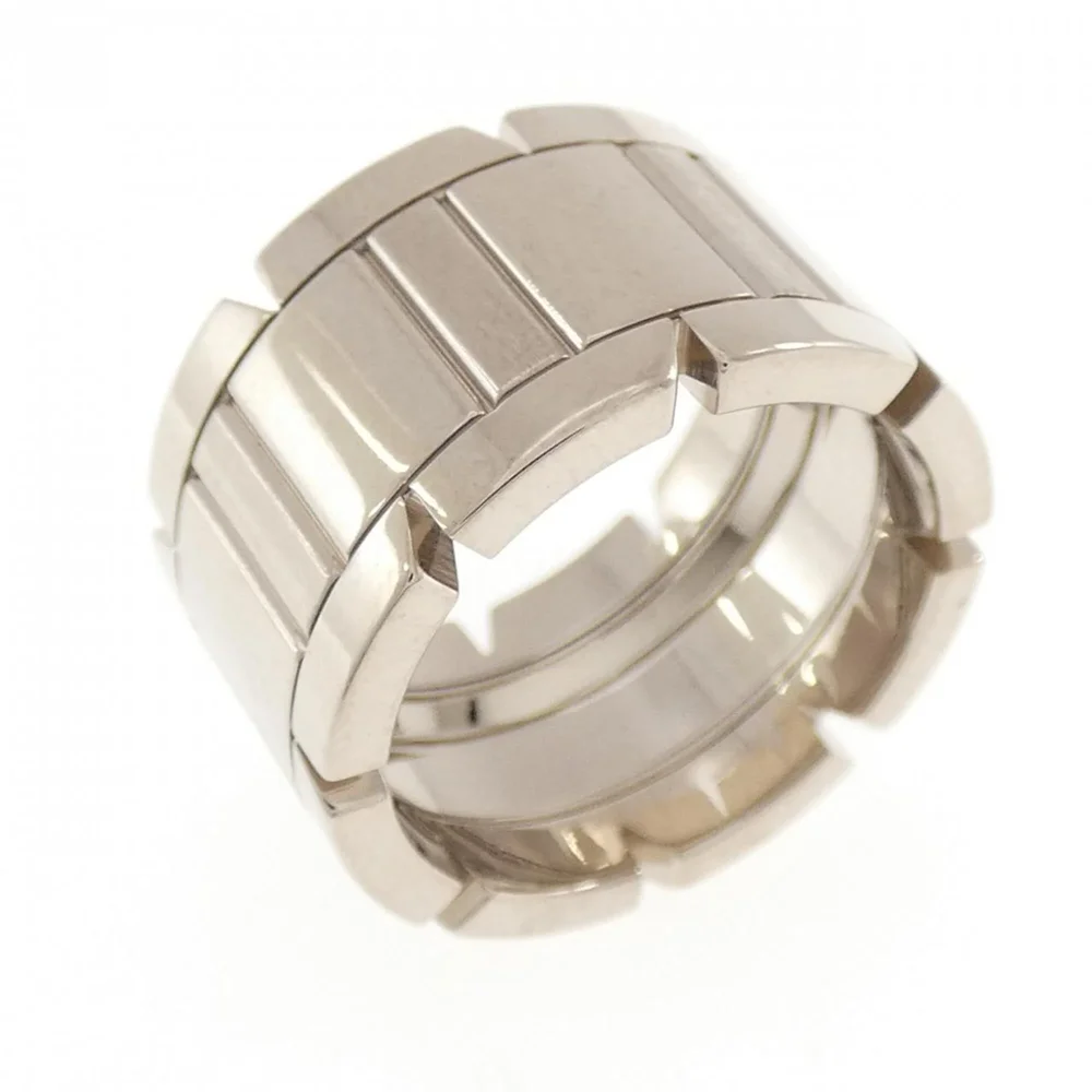 Pre-Owned Cartier Tank Française Ring 18K White Gold Large