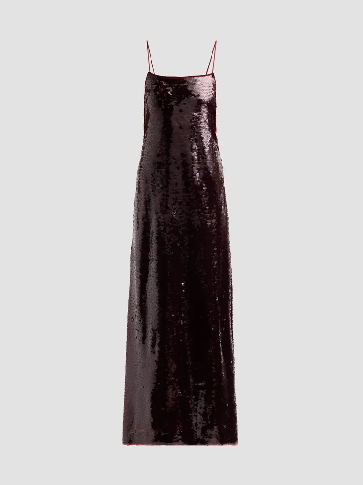 Paillette A-Line Slip Gown