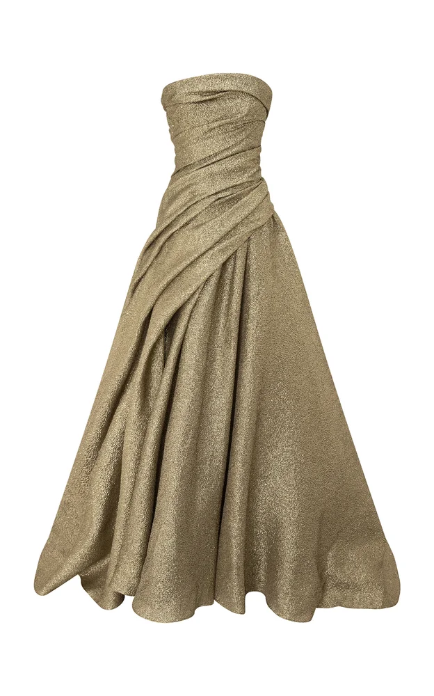 Crepe Jersey Square Neck Gown