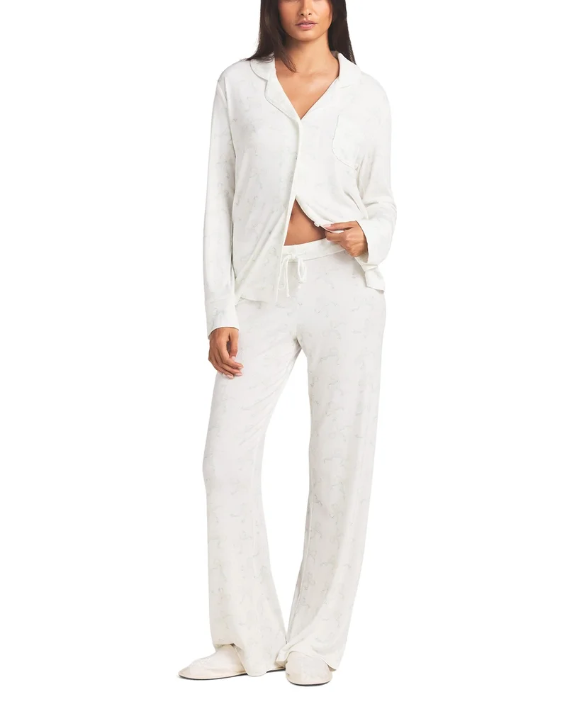 Soft Lounge Ivory Pearl Bows Sleep Set